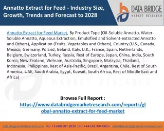 annatto extract for feed industry size growth