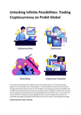 Unlocking Infinite Possibilities Trading Cryptocurrency on Probit Global
