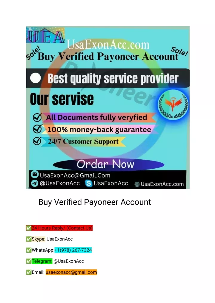 buy verified payoneer account