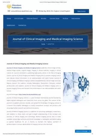 Journal of Clinical Imaging