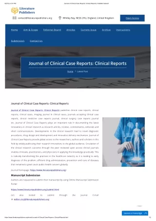 Journal of Clinical Case Reports