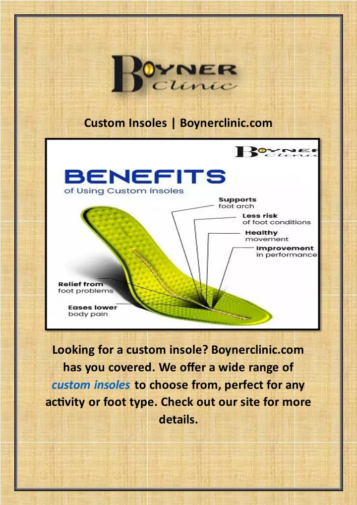 custom insoles boynerclinic com