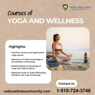 Courses of Yoga and Wellness at Vedic Wellness University