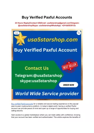 Buy usa Verified Paxful Accounts