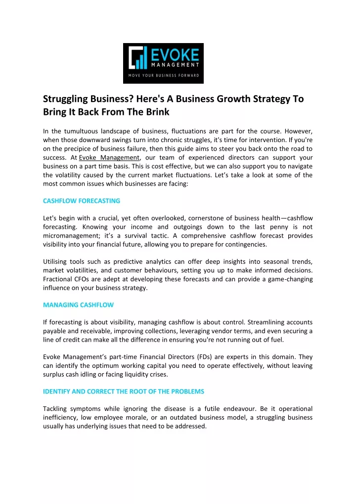 struggling business here s a business growth