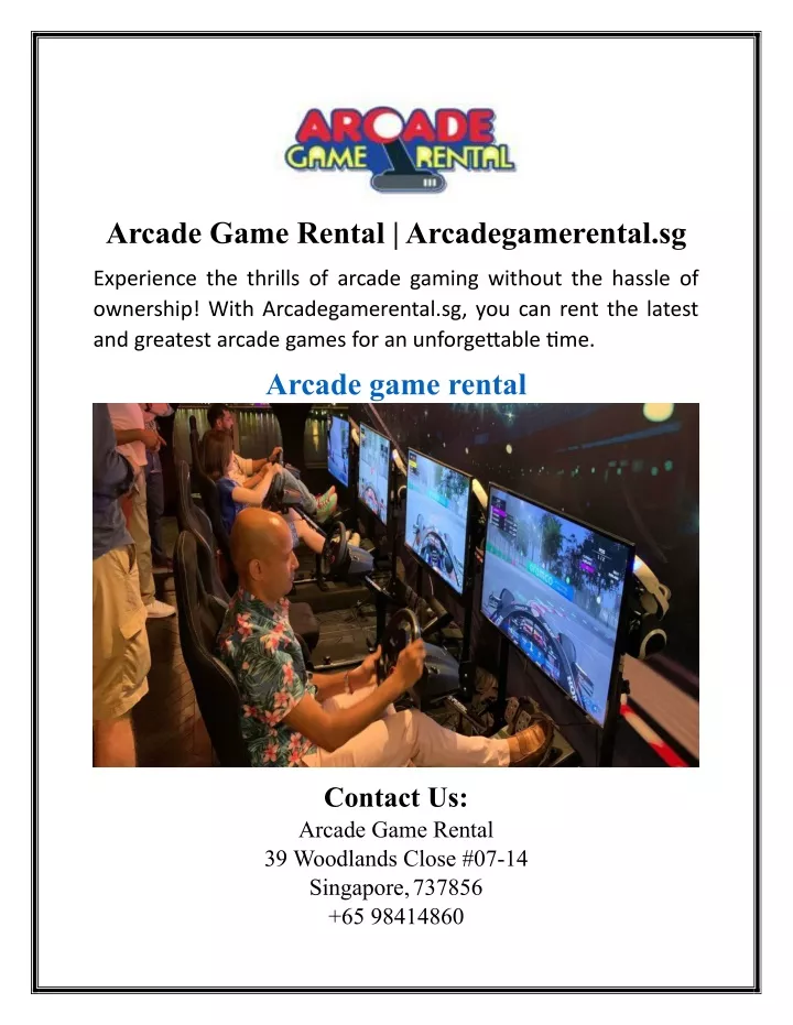 arcade game rental arcadegamerental sg