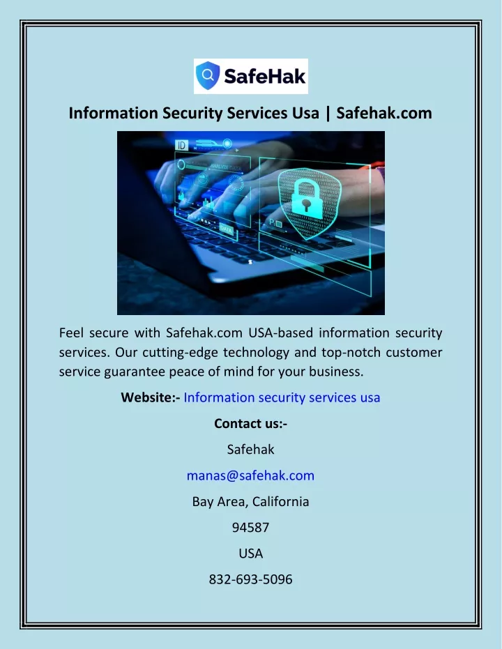 information security services usa safehak com
