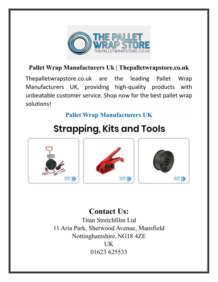 pallet wrap manufacturers uk thepalletwrapstore