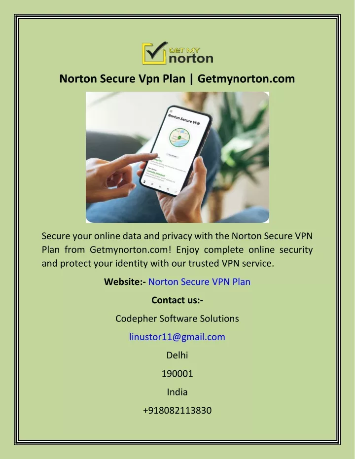 norton secure vpn plan getmynorton com