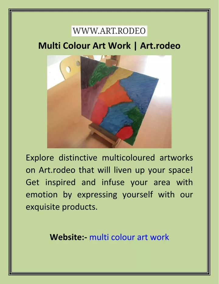 multi colour art work art rodeo