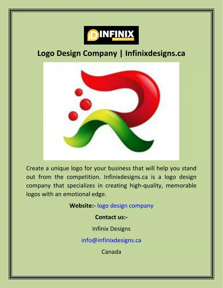 logo design company infinixdesigns ca