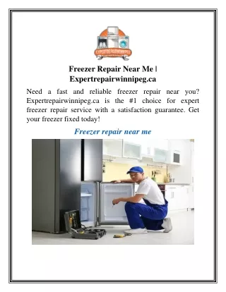 Freezer Repair Near Me  Expertrepairwinnipeg.ca