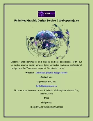 Unlimited Graphic Design Service  Webopsninja.co
