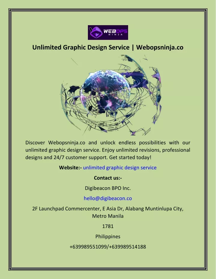 unlimited graphic design service webopsninja co