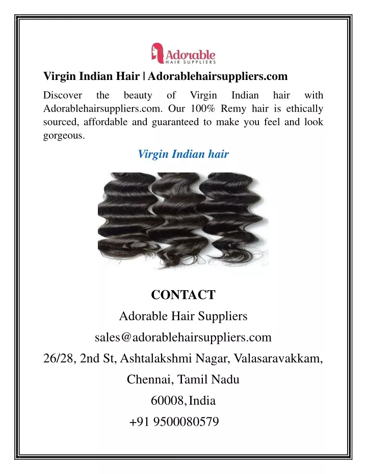 virgin indian hair adorablehairsuppliers com