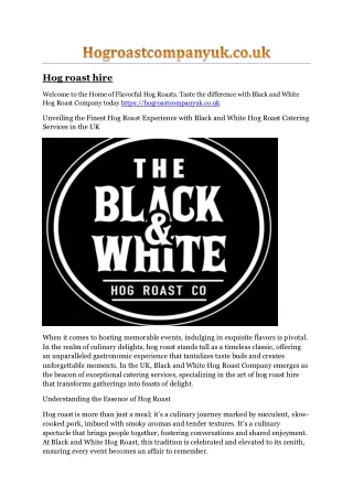 hog roast hire