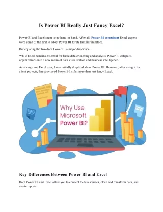 is power bi really just fancy excel