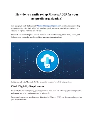 how do you easily set up microsoft 365 for your