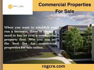 Commercial Properties For Sale