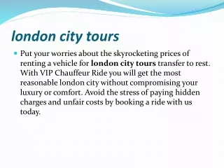 london city tours