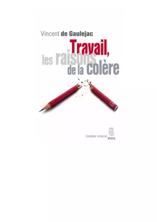 ❤️get (⚡️pdf⚡️) download Travail les raisons de la colère