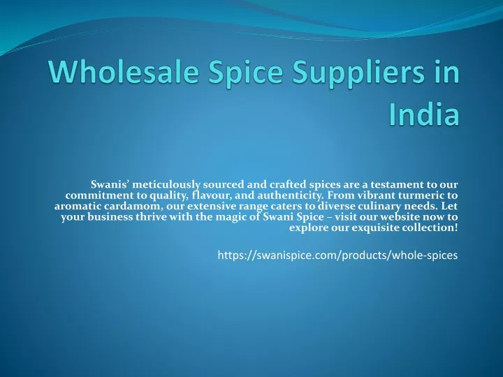 wholesale spice suppliers in india