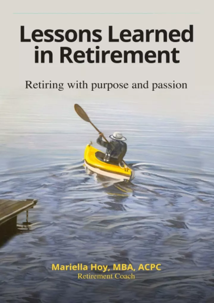 pdf read online lessons learned in retirement