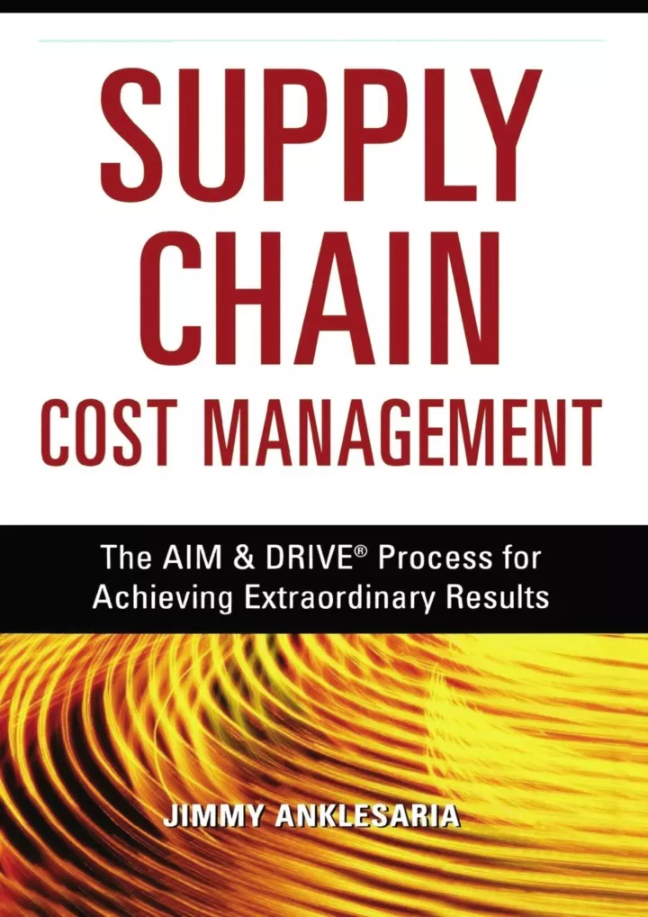 pdf read online supply chain cost management