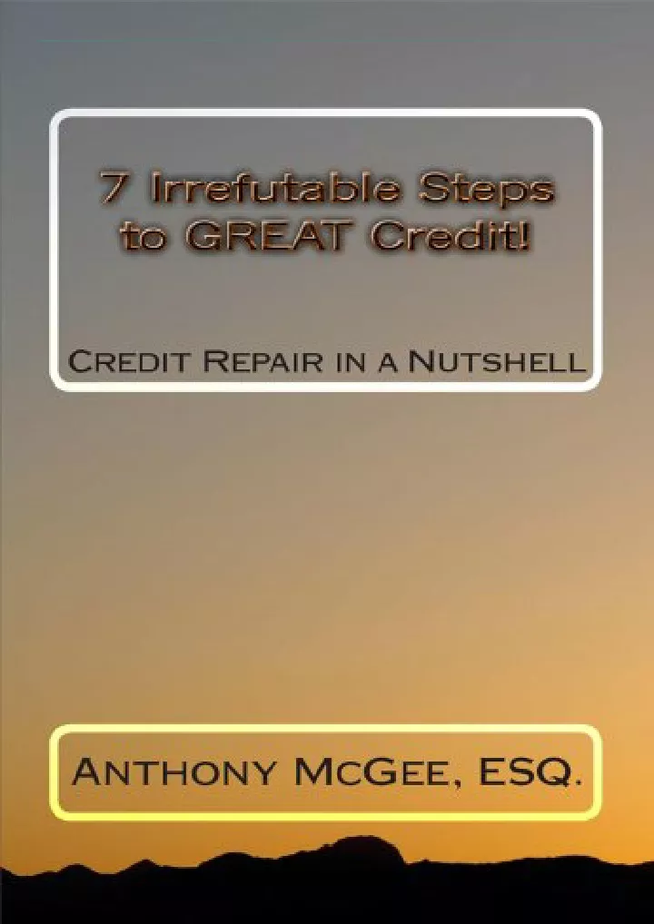 download pdf 7 irrefutable steps to great credit