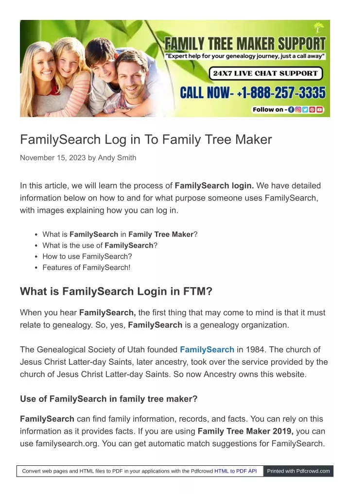 familysearch log in to family tree maker