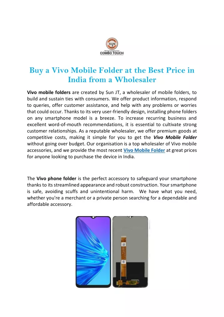 buy a vivo mobile folder at the best price