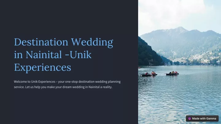 destination wedding in nainital unik experiences