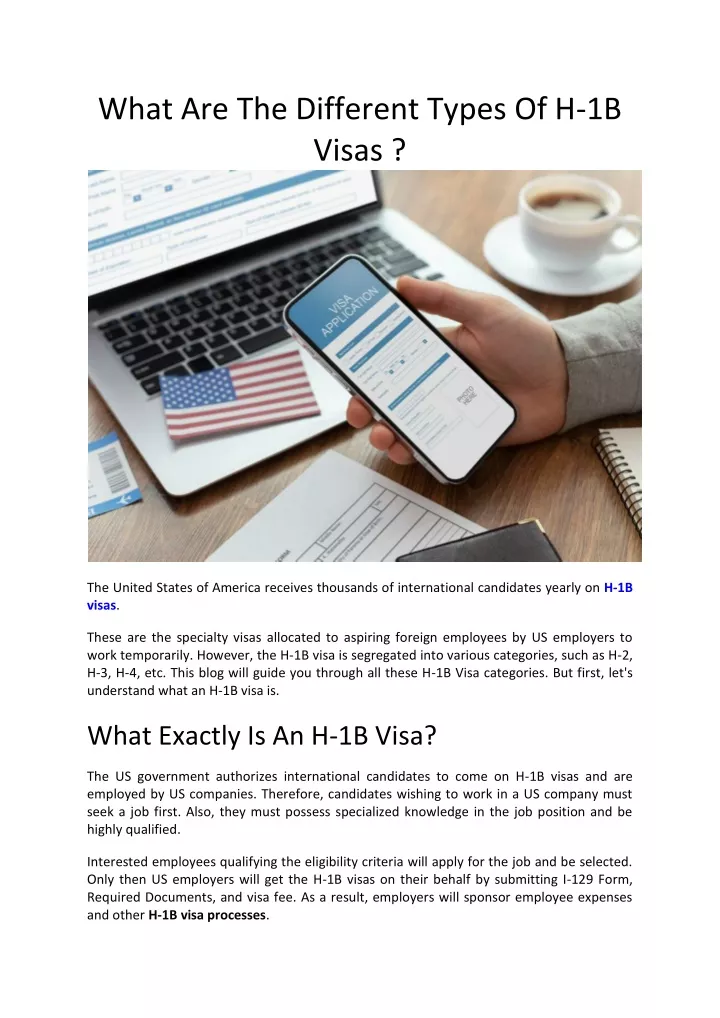 what are the different types of h 1b visas