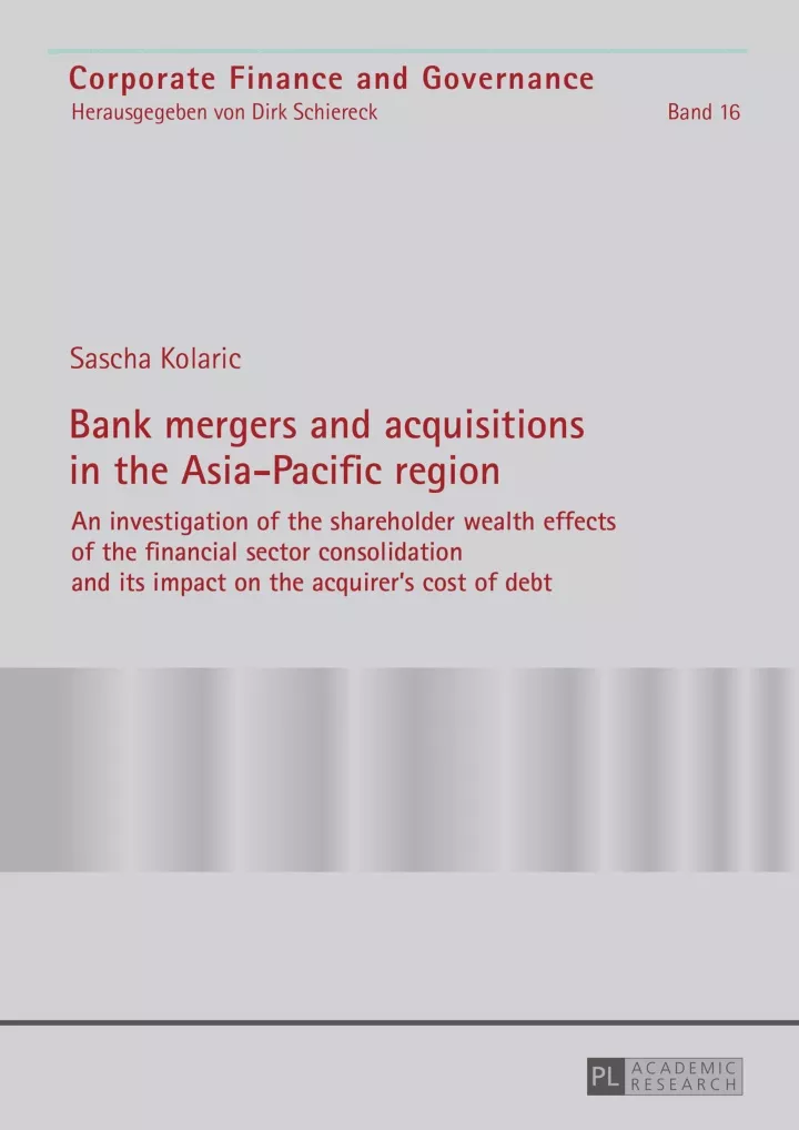 pdf read online bank mergers and acquisitions