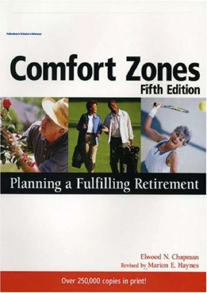 read pdf comfort zones planning for a fulfilling