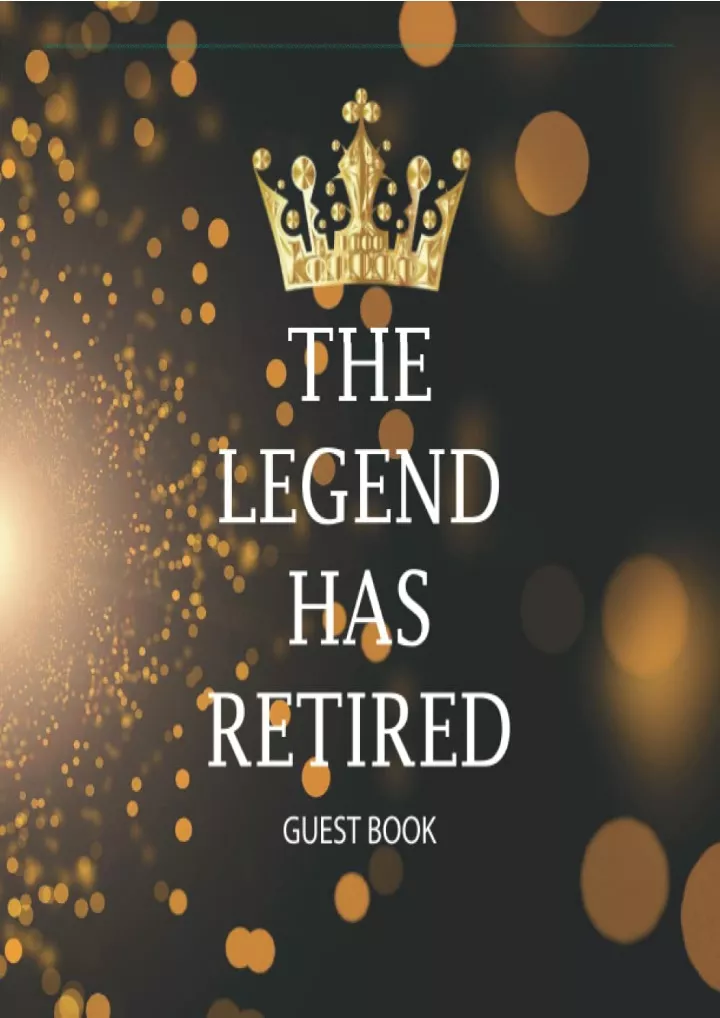 pdf the legend has retired guest book guest book