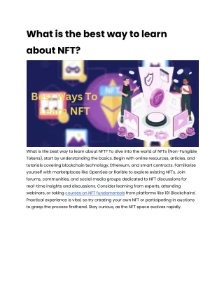 what is the best way to learn about nft