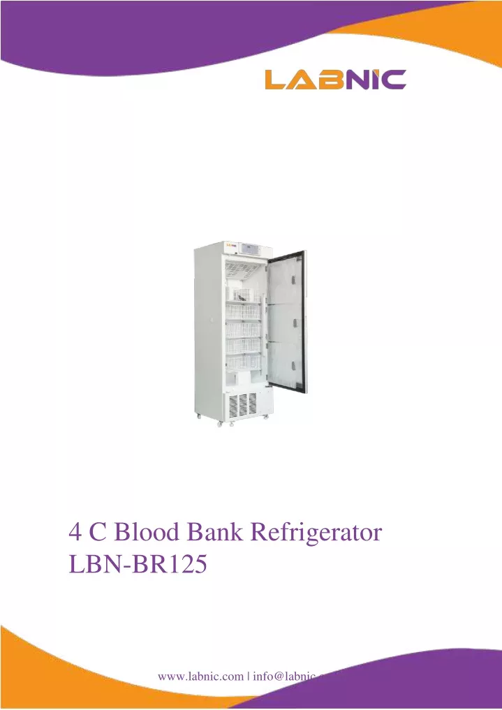 4 c blood bank refrigerator lbn br125