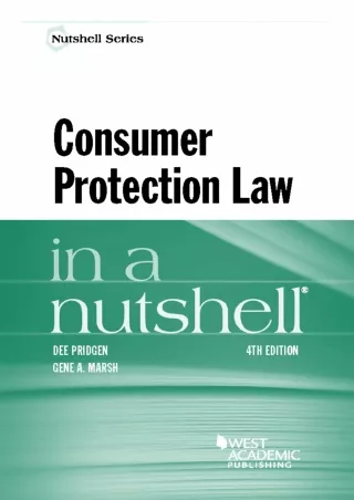 ✔Download⭐/PDF  Consumer Protection Law in a Nutshell (Nutshells)