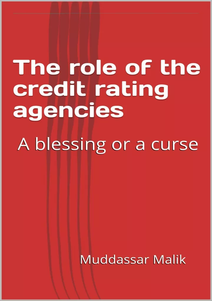 pdf read online the role of the credit rating