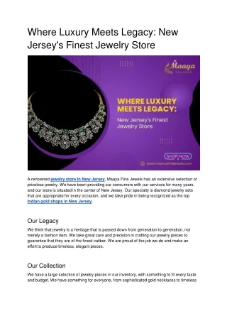 Where Luxury Meets Legacy_ New Jersey's Finest Jewelry Store.docx