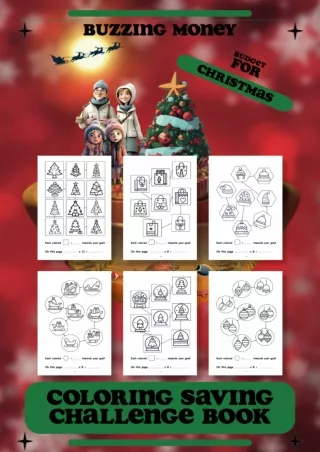 ✔Download⭐/PDF  Buzzing Money Budget For Christmas Coloring Saving Challenge Boo