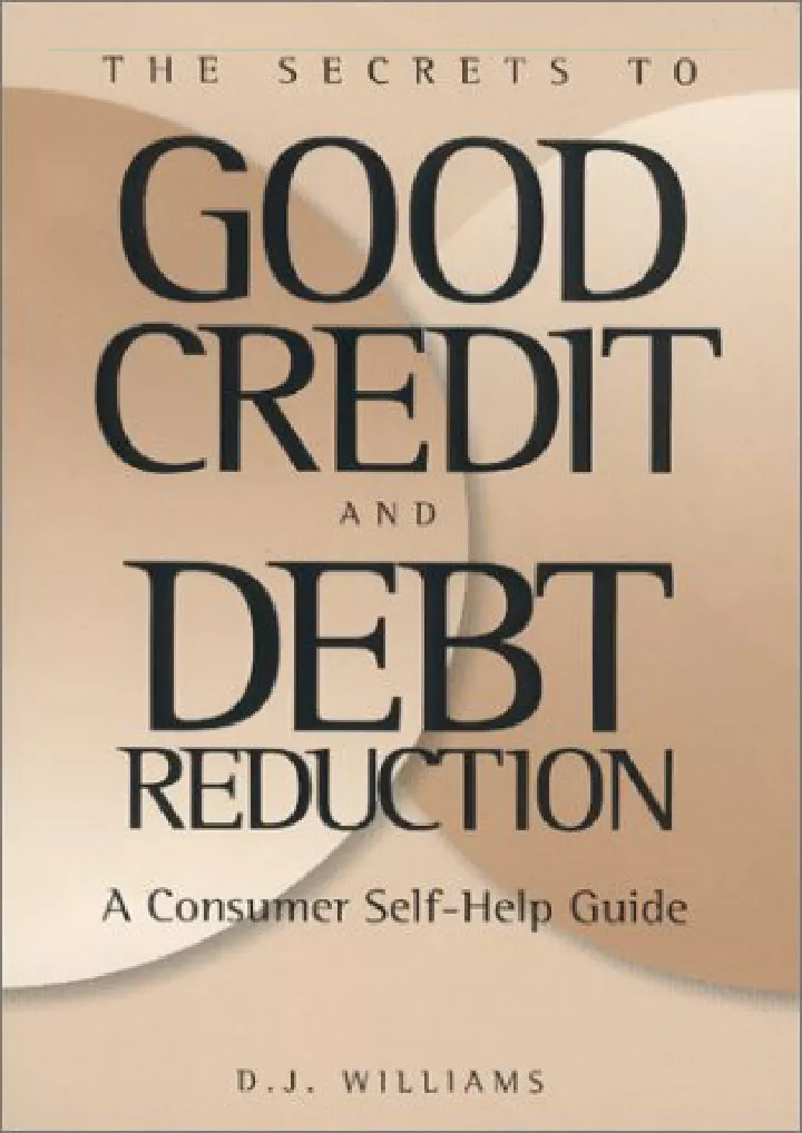 read download the secrets to good credit and debt