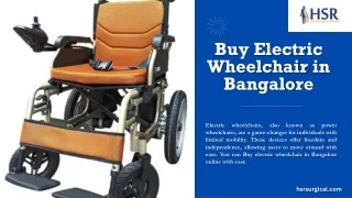 Buy Electric Wheelchair in Bangalore