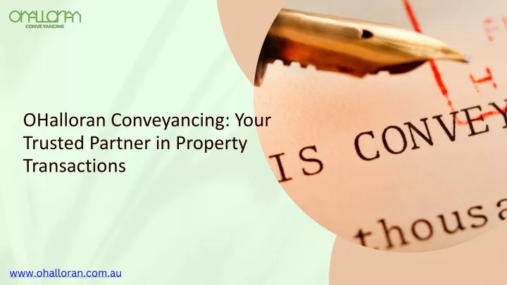 ohalloran conveyancing your trusted partner