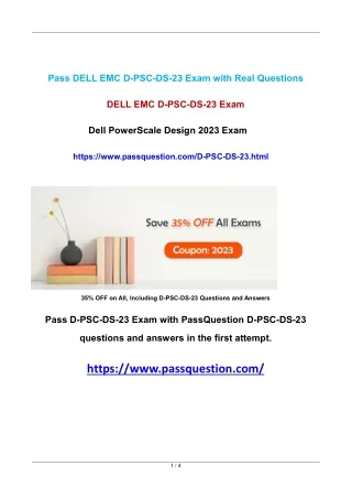 pass dell emc d psc ds 23 exam with real questions