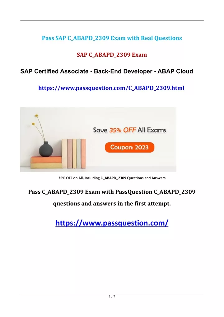 pass sap c abapd 2309 exam with real questions