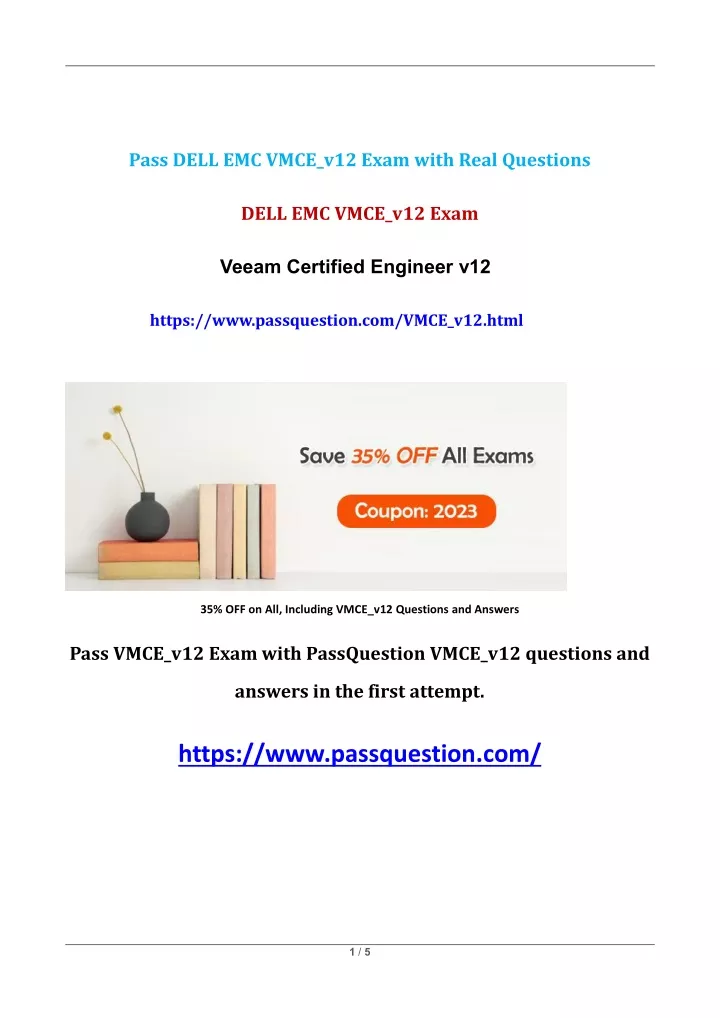 pass dell emc vmce v12 exam with real questions