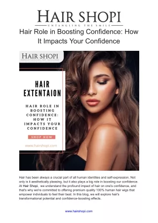 Hair Role in Boosting Confidence: How It Impacts Your Confidence