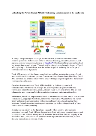 Unleashing the Power of Email API: Revolutionizing Communication in the Digital